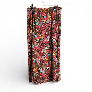 Vintage Fairy Grunge Floral Print Maxi Skirt